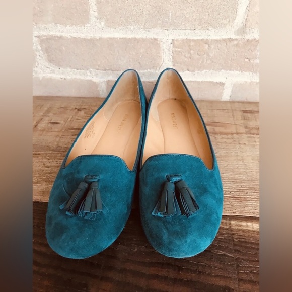 Nine West Teal Blue Suede Loafer Flats with Tassels | Women’s 9.5 - Picture 4 of 6